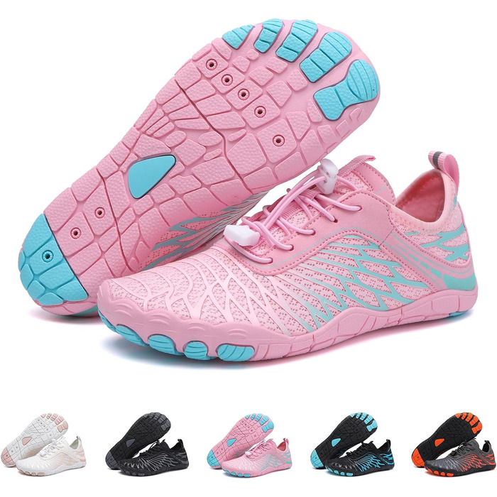 Босоніжки для жінок та чоловіків: зручні аквашузи для ходьби, плавання та тренувань. Широка передня частина, босоніжки для пляжу, бігу по стежках, фітнесу. Розмір EU 36, рожевий колір