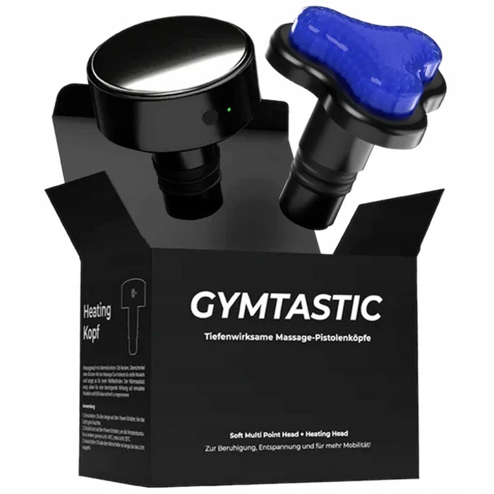 Потужний перкусійний масажер Gymtastic Gymgun Fit 2 PRO: масажний пістолет, 7 насадок, 6 режимів