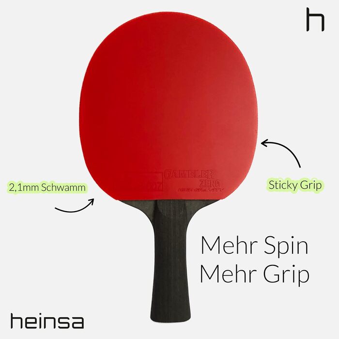 Тенісний стіл Heinsa Carbon Profi Black Edition: професійний стіл для змагань з ITTF, ручка з лихтенштейну, преміум-якість, у комплекті м'ячики та упаковка