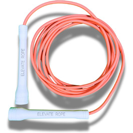 Стрибкове канат Elevate Speed Rope MAX - професійний, 5 мм, 3 м, з міцного PVC, чорний/білий (матовий рожевий)