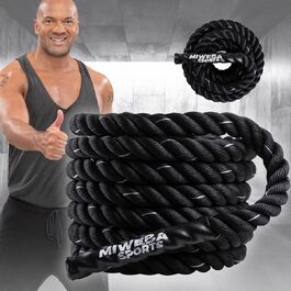 Тренувальний батл-роуп Miweba Sports BR100 12 м, Ø 40 мм для фітнесу, кросфіту, залу та вулиці