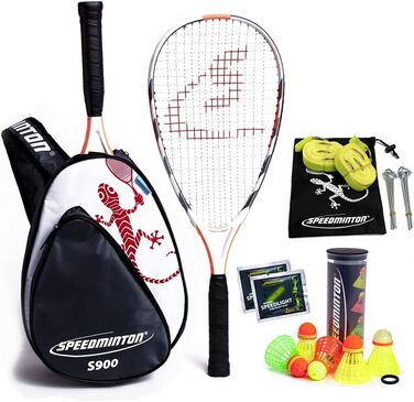 Професійний набір для кросмінтону Speedminton S900 з карбоновими ракетками, 5 м'ячами, полем та сумкою