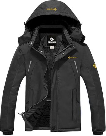 Чоловіча зимова куртка GEMYE, непромокальна, чорна (M, сірий колір 01)