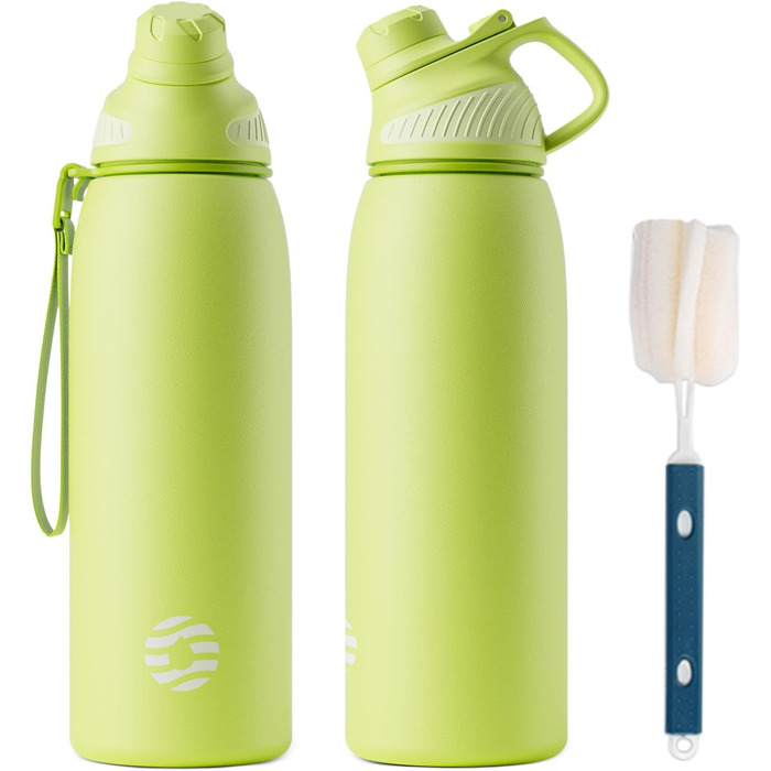 Термос Fjbottle з нержавіючої сталі для води та напоїв, спортивна пляшка з магнітною кришкою, об'єми 400/600/800/1000/1500 мл, без BPA, герметична, підходить для газованої води, для школи та фітнесу
