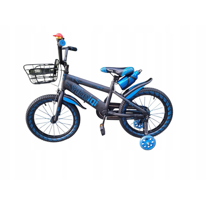 Дитячий велосипед 16 дюймів для хлопчика з кошиком, синій