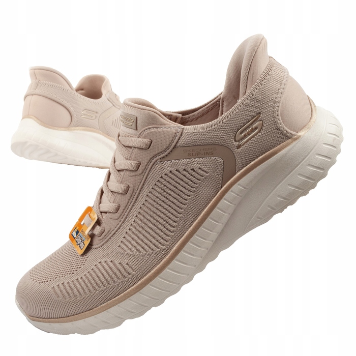 Жіночі кросівки Skechers BOBS Squad Chaos-Current Muse (117497NTGD), бежеві, розмір 39