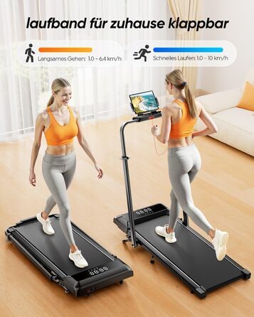 Біговий доріжка для дому з нахилом 5 в 1, 12% нахил, 2.5HP, складана, для дому та офісу, LED-дисплей, до 136 кг, без встановлення (чорно-біла, 137.01*71.81*13.00 см)