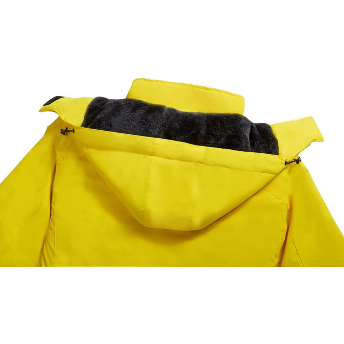 Чоловіча зимова куртка для катання на лижах з водонепроникним покриттям, вітрозахисна, з капюшоном. Підходить для сноубордингу та захисту від дощу. Колір: жовтий