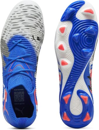 Футбольні бутси PUMA Future 8 Match FG/AG для унісекс, білий/чорний/червоний, розмір 39 EU