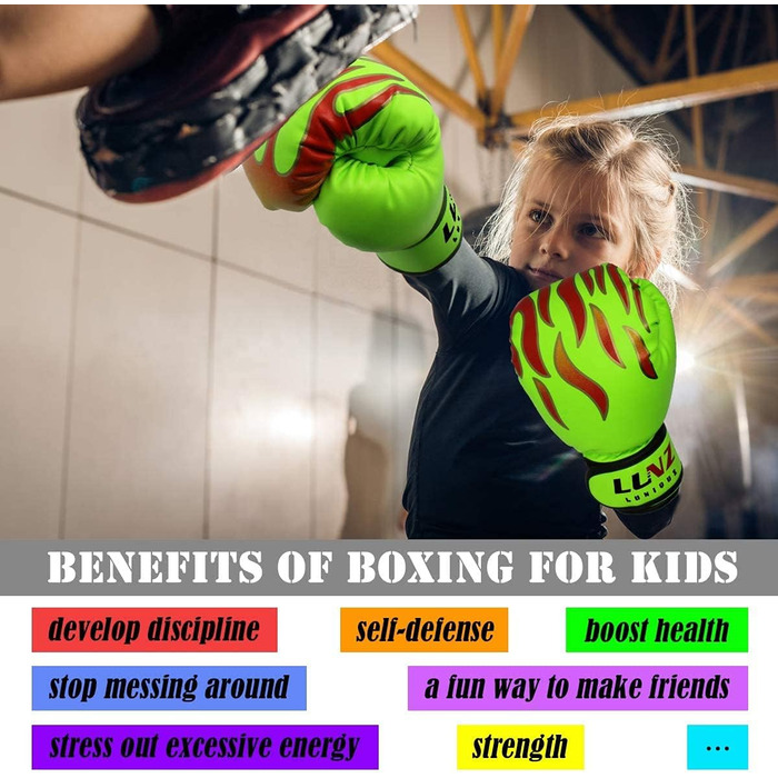Дитячі боксерські рукавички Kinder Boxhandschuhe 6OZ/8OZ для MMA, Муай Тай, Кікбоксингу та тренувань з манекеном (3-16 років)