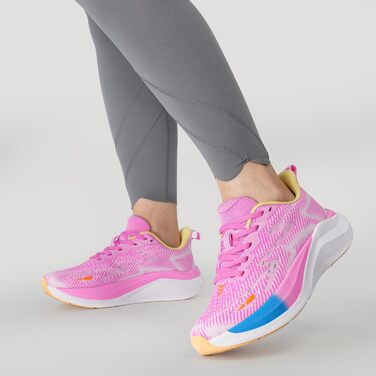 Жіночі кросівки Hawkwell Cloud Zero Active Cushion - біло-рожеві, для тенісу, ходьби, фітнесу, тренувань, зручні та дихаючі (40 EU, Фуксія)