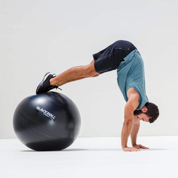 Гімнастичний м'яч BLACKROLL GYMBALL, чорний, універсальний розмір – оригінальний фітнес і сидячий м'яч для тренувань та офісу