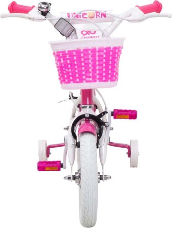Дитячий велосипед Actionbikes Unicorn 12/16 дюймів, V-Brake, для дівчаток, з крилами, від 2 до 7 років