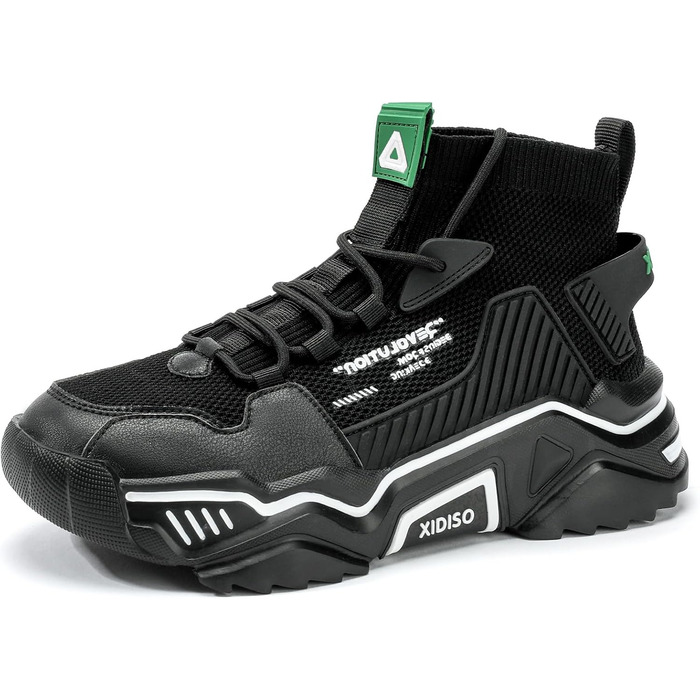 Чоловічі спортивні кросівки FUSHITON для занять фітнесом, бігу та активного відпочинку, чорного кольору, розмір 42 EU