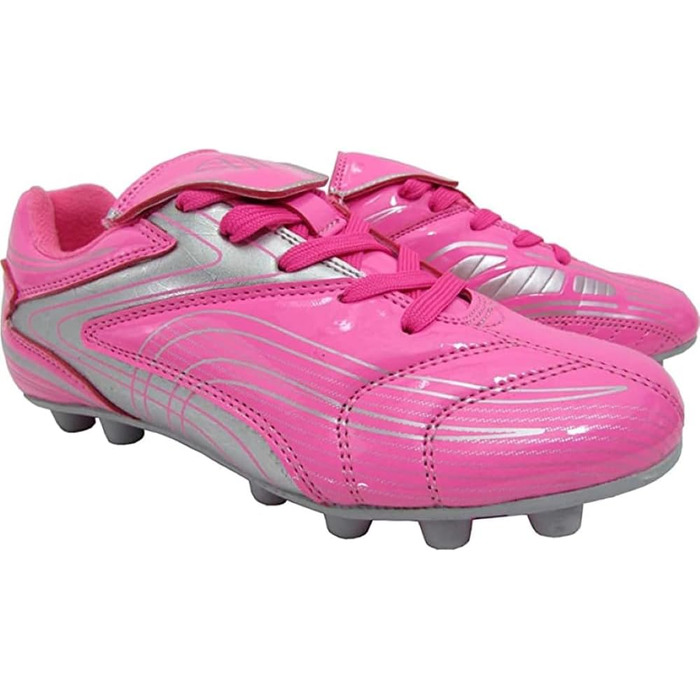 Футбольні бутси Vizari Striker JR FG для дітей - шипована підошва, для хлопчиків та дівчаток (28 EU, Рожево-срібні)