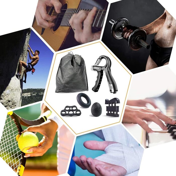 Набір Handtrainer Newaner: тренажери для рук, пальців та передпліччя (5 шт.)