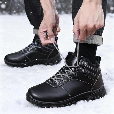 Зимові чоботи чоловічі жіночі, теплі, непромокаючі, для снігу, легкі трекінгові чоботи, чорні. Розмір 43 EU. Модель Z 1927