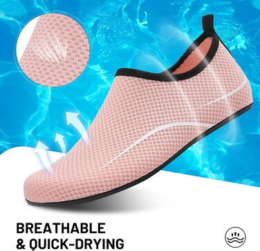Чоботи для плавання унісекс: легкі, швидковисихаючі, для пляжу, басейну, серфінгу, йоги (43 EU, рожевий)