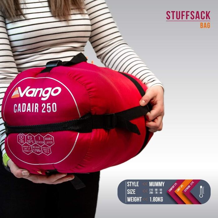 Спальний мішок Vango Cadair 250W Raspberry