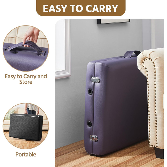 Масажне ліжко Yaheetech з 2 зонами, регульована висота, дерев'яні ніжки, з підголовником та підлокітниками, 213 x 82 x 85,5 см, до 250 кг