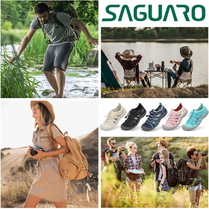 Трекінгові сандалії для жінок SAGUARO, зручні та дихаючі, розмір 36-42 (37 EU), небесно-блакитні