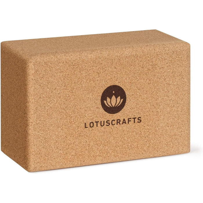 Йога-блок Lotuscrafts з натуральної корки, Supra Grip, для йоги та розтяжки, для початківців і досвідчених, розмір Small, 1 шт.