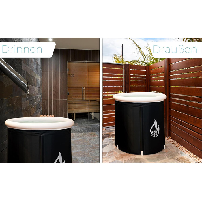 Ванна для криотерапії Retino™ XXL з кришкою, сидінням та термометром (Wim Hof Method)