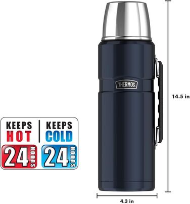 Термос 2 л з нержавіючої сталі Thermos, синій, для напоїв