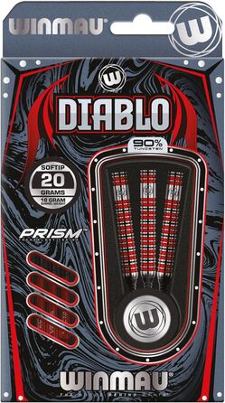 Дартси WINMAU Diablo Profi Softip вольфрамові з крилами та хвостовиками