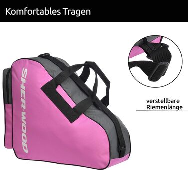 Сумка для ковзанів Sherwood: для ковзанярів та хокеїстів, рожева