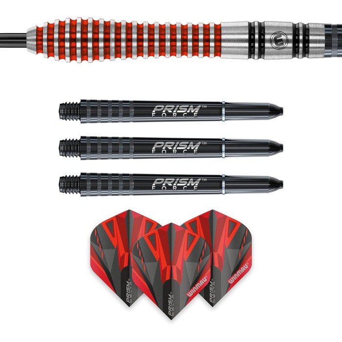 Дартс-набір WINMAU Dennis Priestley 26 г професійний, вольфрамовий, з оперенням і стержнями