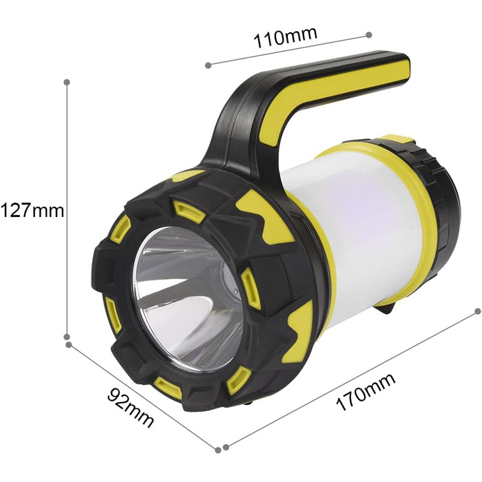 LED кемпінговий ліхтар Flintronic 1000 люменів, перезаряджуваний, 6 режимів, водонепроникний, з USB-кабелем, 3600mAh, power bank для кемпінгу, риболовлі, полювання (зелений)