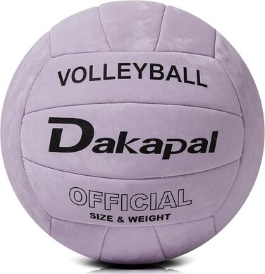 Волейбольний м'яч Dakapal 5, для залу та пляжу, м'який, для початківців, підлітків та дорослих (фіолетовий). Без насоса.