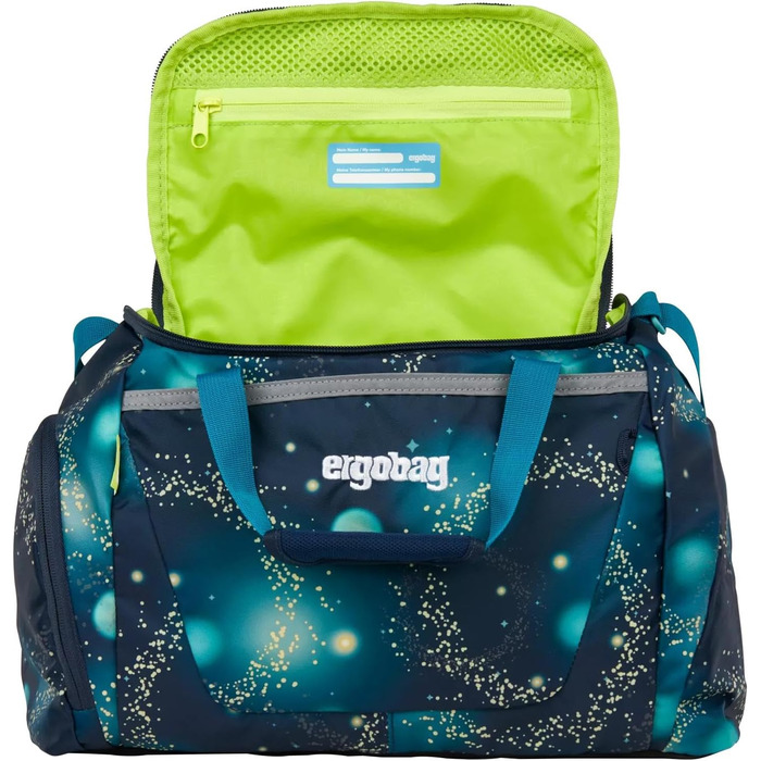Дитяча спортивна сумка ergobag з відділенням для вологих речей, 20 л, космічний ведмідь, темно-синя