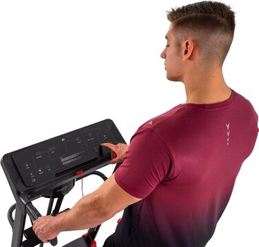 Бігова доріжка Hop-Sport HS-1200LB Soul 3-в-1 для дому з масажером, станцією для пресу, складана, LCD-дисплей, керування через додаток, 15 програм, швидкість до 14 км/год