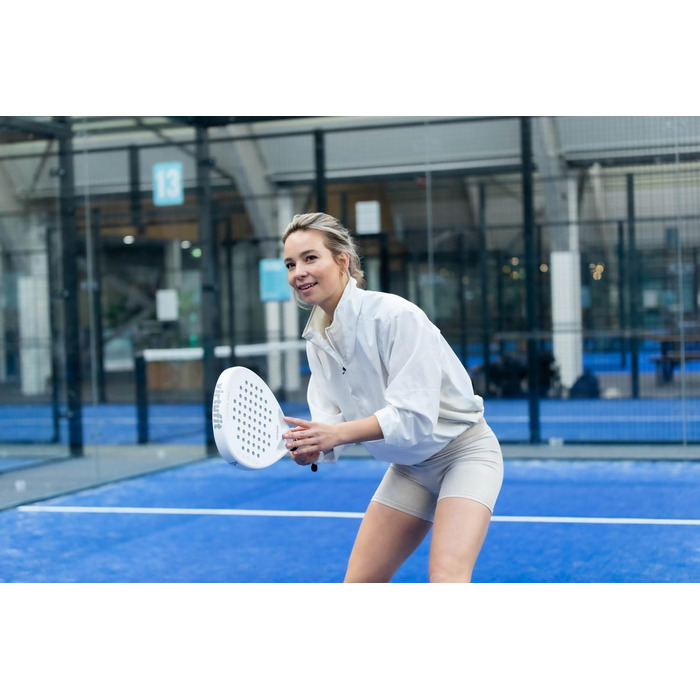 Плече ракетки для падел-тенісу VirtuFit Control: для початківців та досвідчених, гібридний матеріал, білий/срібний колір (Fusion Pro)