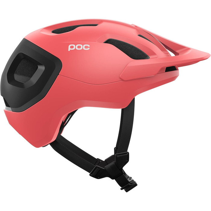 Велошолом POC Axion Race MIPS для трейлу, з технологією MIPS Integra, регульований, розмір L (59-62 см), колір кораловий/чорний матовий