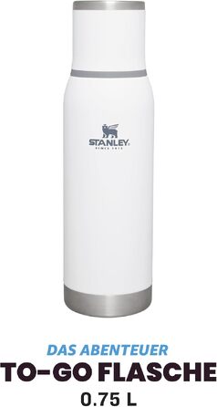 Термос Stanley Adventure To-Go 0.75 л, Polar (білий) — вакуумна термопляшка для напоїв
