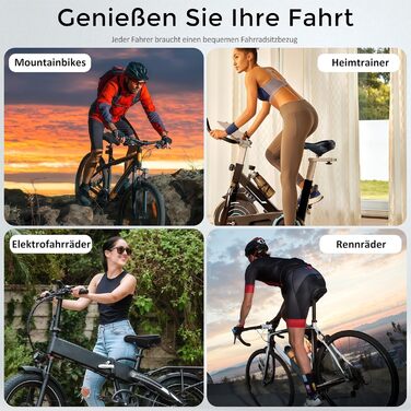 Гелевий чохол на сидіння велосипеда AUVSTAR, дихаючий, преміум-якість, для гірського велосипеда, підходить для чоловіків та жінок, чорний