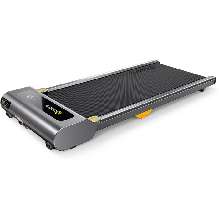 UREVO Smart Walking Pad - компактний тихий біговий тренажер з амортизацією, додаток для фітнесу, для дому/офісу, 2.5 PS (Чорний)