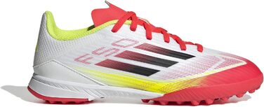 Дитячі футбольні бутси adidas F50 League для гри на траві, розмір 33 EU, білий/чорний/жовтий