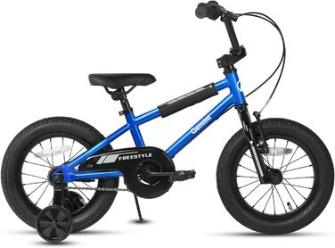 Дитяче велосипед BMX AVASTA 12/14/16 дюймів з бічними колесами та підставкою для дітей 1-8 років, різні кольори (Хimmelblau, армійсько-зелений)