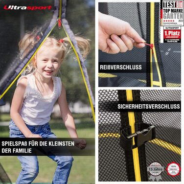Спортивне полотно Ultrasport для фітнесу та йоги, 244 см, чорне (унісекс, дорослі)