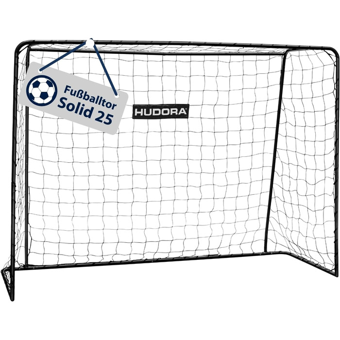 Футбольні ворота HUDORA Solid 25 для дітей і дорослих, міцні, вуличні, з поліестеровою сіткою, стійкі до погодних умов, для тренувань і відпочинку