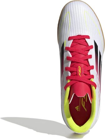 Дитячі футбольні бутси adidas F50 League Indoor, 34 EU, біло-чорно-жовті