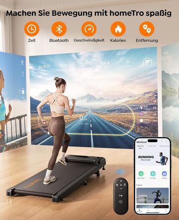 Електрична бігова доріжка Walking Pad для дому з пультом, компактний тренажер під стіл для фітнесу