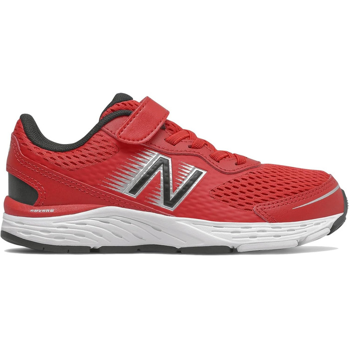Дитячі кросівки New Balance 680 V6 для бігу, Team Red/Black/Silver Metallic, 22.5 EU