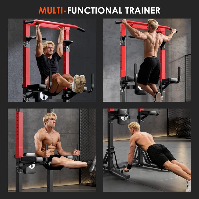 Складана силова станція SogesPower Power Tower: багатофункціональний тренажер з регульованим турніком та римським стільцем для калистеніки та дому