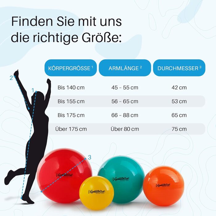 Фітбол PEZZI Original Pezziball 53 см з насосом, антрацит, м'яч для сидіння