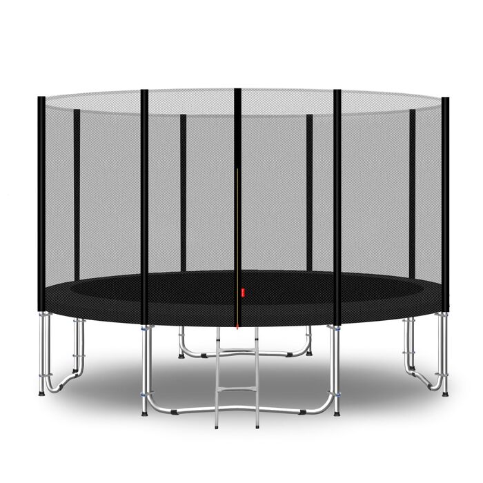 Батут для дітей на вулицю Ø 305 см, повний комплект, чорний
